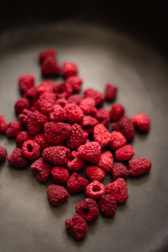 Freeze-dried raspberries